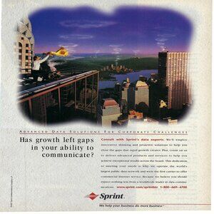 1998 Sprint Communications Has growth left gaps Vintage Magazine Print Ad/Poster